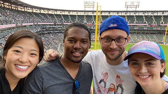 fellows at the ball game